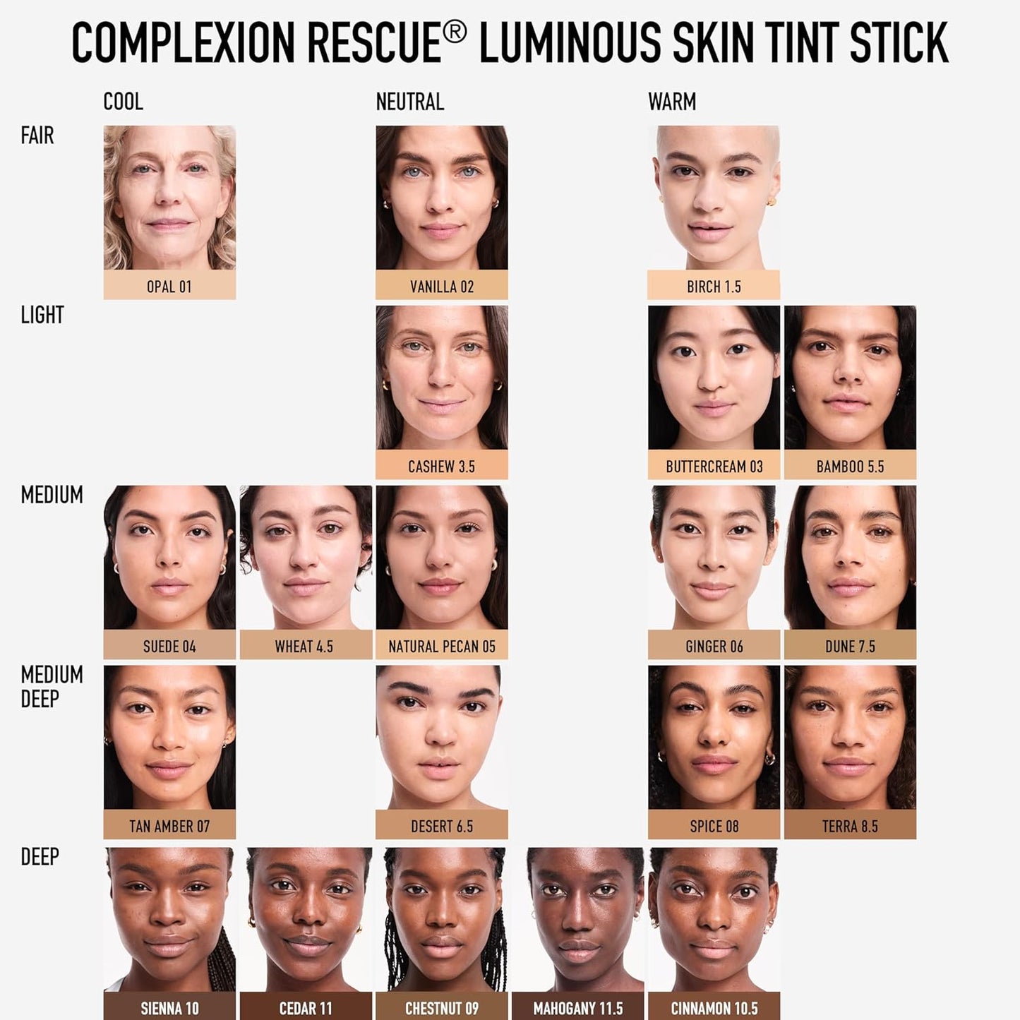bareMinerals Complexion Rescue Luminous Hydrating Skin Tint Stick - Lightweight Buildable Coverage, 24HR Hydration, Smooths & Evens Tone, Vegan, Cruelty-Free & Dermatologist-Tested
