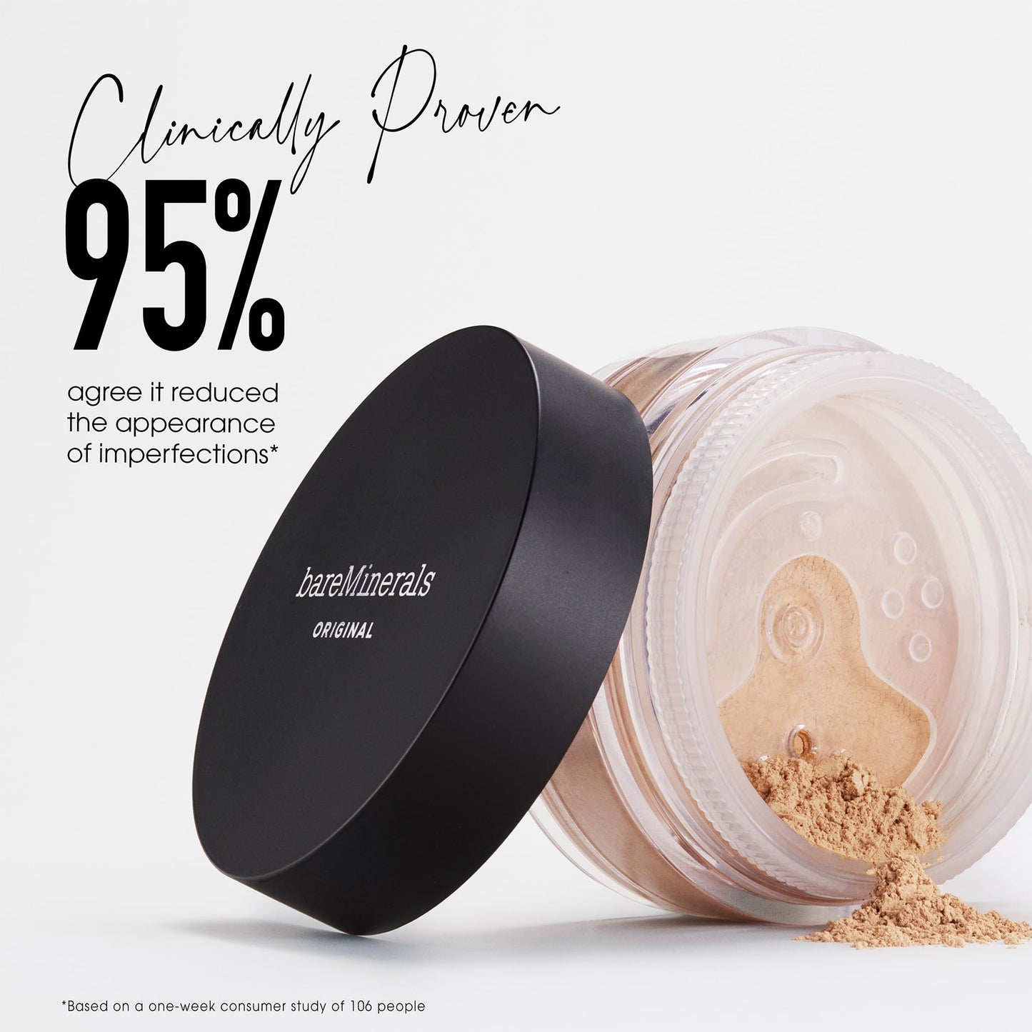 bareMinerals Original Get Started Kit, 3-Piece Makeup Set Includes Full-Sized Original Loose Mineral Foundation SPF 15, Travel-Sized Beautiful Finish Brush & Original Mineral Veil Setting Powder