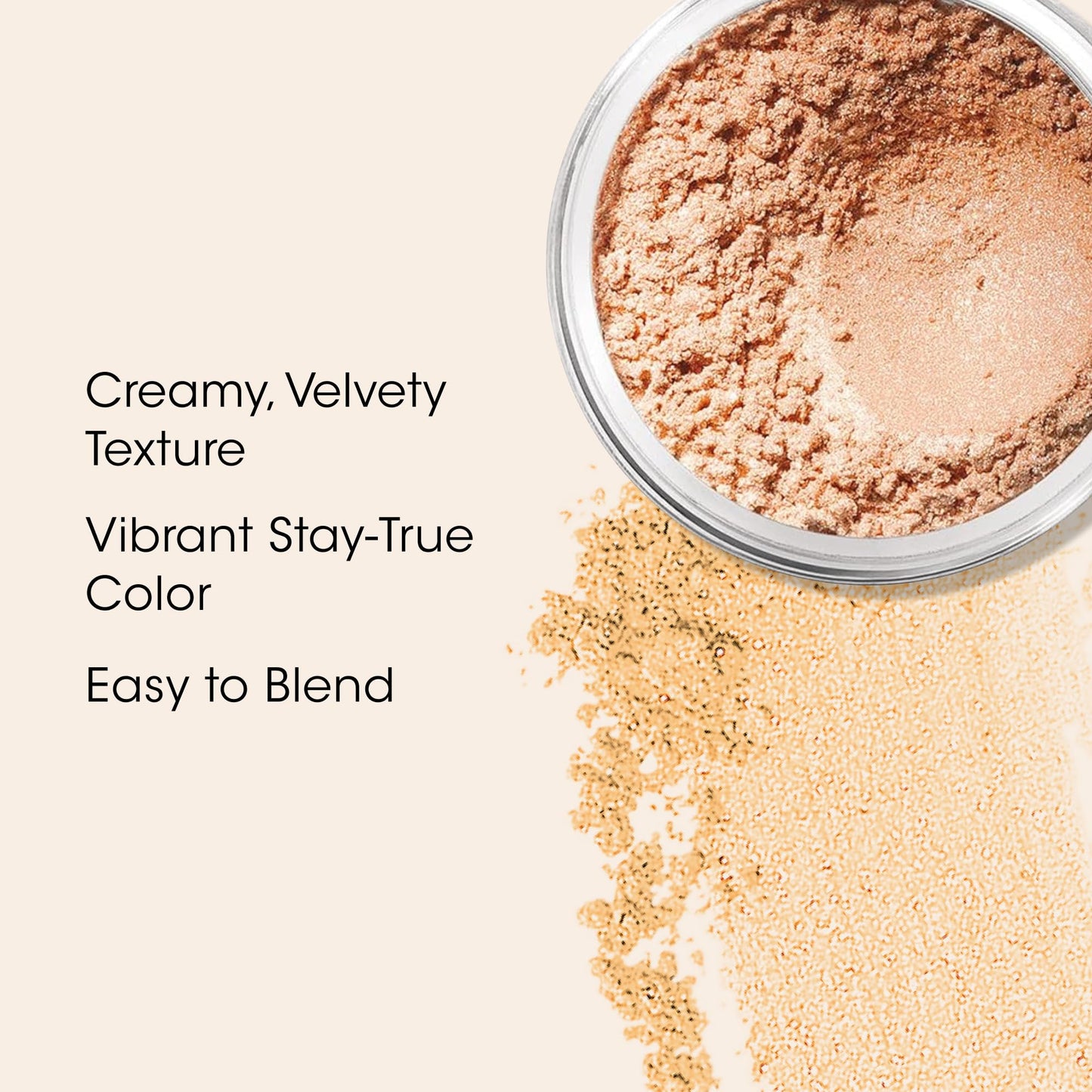 bareMinerals Single Loose Mineral Eyeshadow, Creamy Mineral Powder, Buildable Sheer to Full Coverage, Stay‑True Eye Color, Talc‑Free, Cruelty‑Free, Safe for Sensitive Eyes & Contact Lens Wearers